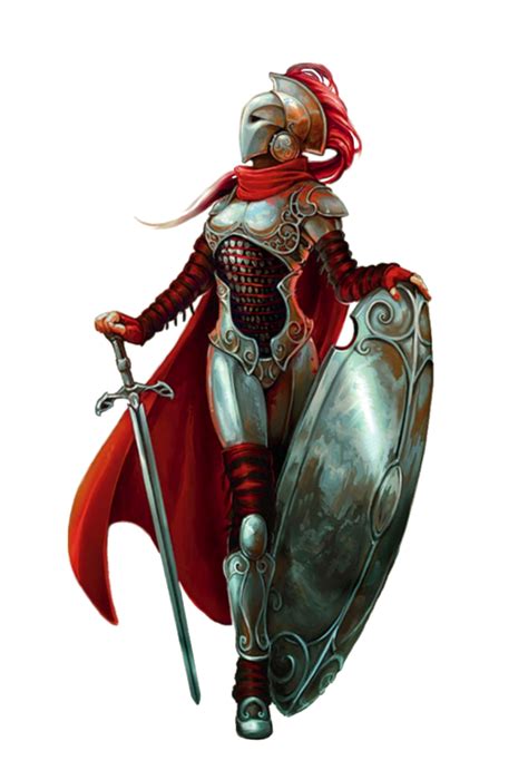 Female Human Fighter Knight Gray Maiden Pathfinder Pfrpg Dnd D D