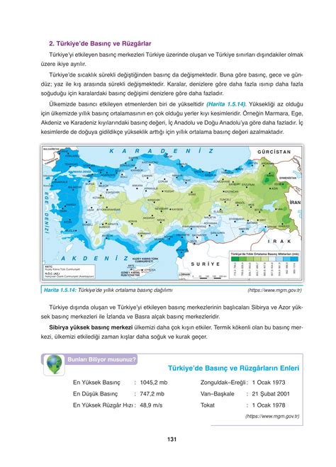9 Sınıf Coğrafya Gün Yayınları Sayfa 131 Cevapları