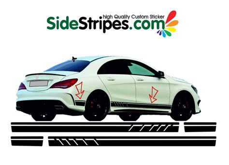 Mercedes Benz Cla Amg Replica Side Stripes Graphics Decals Sticker