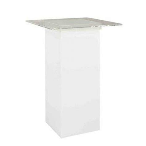 Acrylic Column Highboy White Ruth Fischl Event Rental