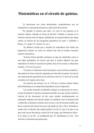 Matemáticas en el círculo de quintas PDF