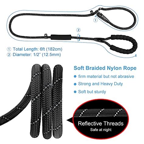 Plutus Pet Slip Lead Dog Leash Anti Choking With Traffic Padded Two