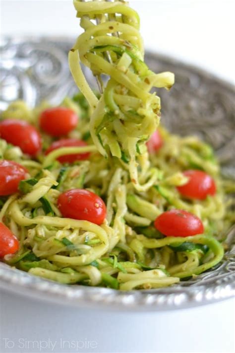 Pesto Zucchini Spaghetti