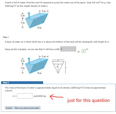 Solved The Mass Of The Layer Of Water Is Approximately Equal Chegg