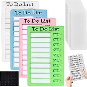 4 Stück To Do List Memo Checklist Boards Memo Checkliste Tafel Chore