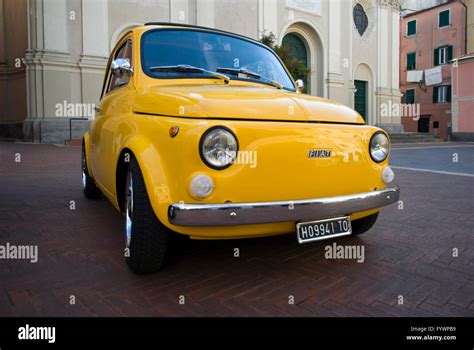 Close Up Of Fiat 500 Parked In A Street Stock Photo Alamy