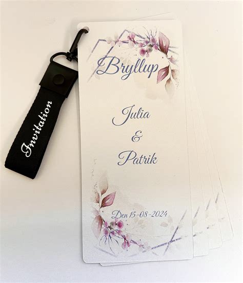 Invitation Til Bryllup Slim Size Lilla Udgave Uden Billeder