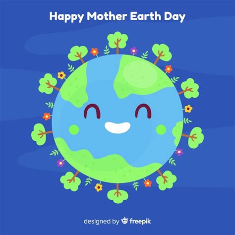 Free Vector Happy Planet Mother Earth Day Background