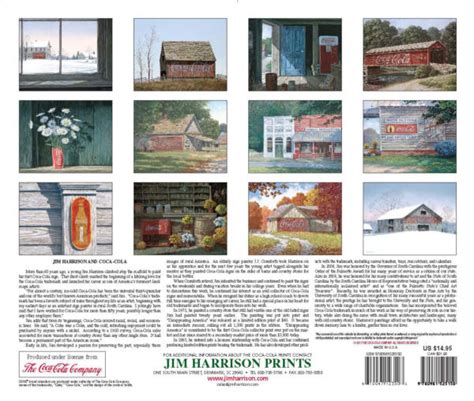 2012 Americana Coca Cola Calendar Jim Harrison