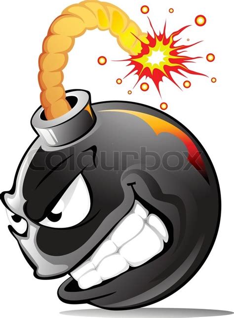 Very evil cartoon bomb ready to ... | Stock vector | Colourbox