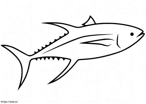 Printable Yellowfin Tuna coloring page