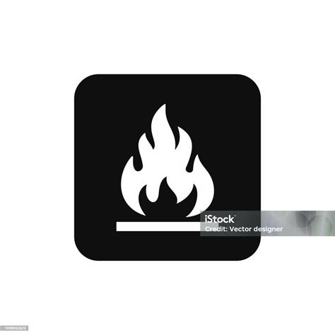 flammable packaging mark icon symbol vector stock illustration