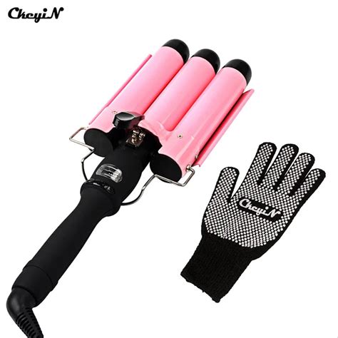 Ckeyin Mm Ptc Heater Triple Barrel Hair Curling Irons Professional