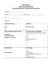 Clinical Preparation Sheet 1 1 Doc Drexel University College Of