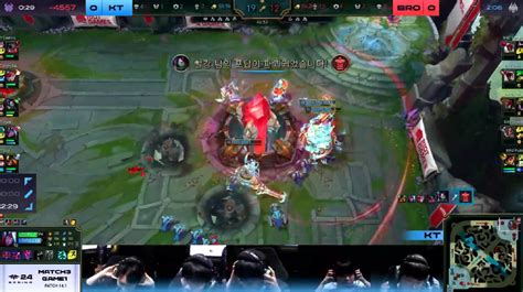 [lck Cl] Kt Vs Bro 1세트 결과 약 47분의 장기전 끝에 Kt가 1세트를 가져갑니다 롤 리그 오브