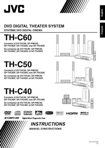 Jvc Th C40 Th C50 Th C60 Xv Thc40 Xv Thc50 Xv Thc60 System Owners Manual 741458027477 Ebay