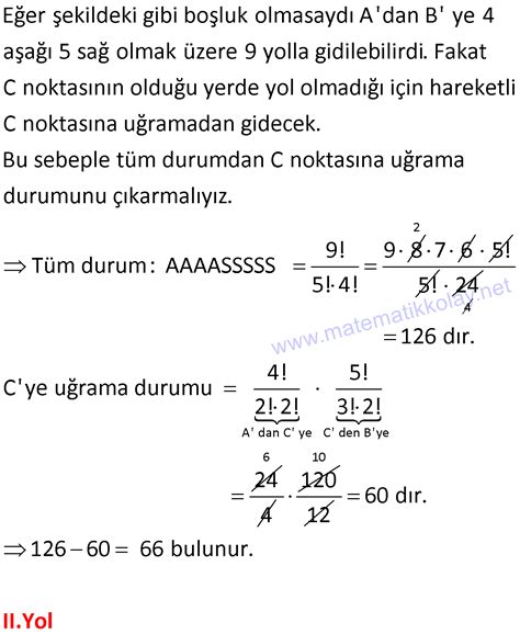 Tekrarlı Permütasyon Çözümlü Soruları