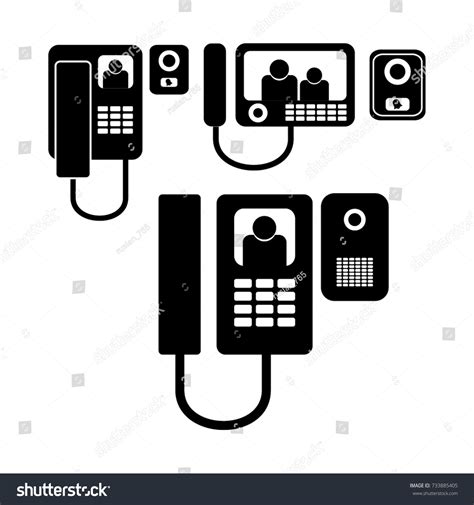 Intercom Icon Set Royalty Free Stock Vector Avopix