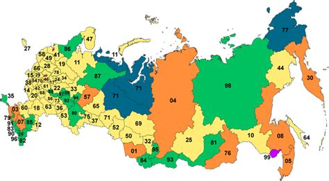 Россия. Регионы. Субъекты Российской Федерации.