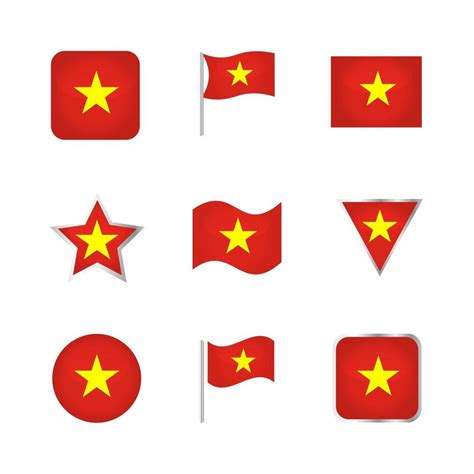 Vietnam Flag Icons Set 2965400 Vector Art At Vecteezy