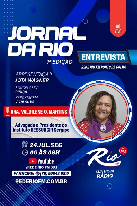 Instituto RESSURGIR Sergipe Concede Entrevista Para O Jornal Da Rio Da