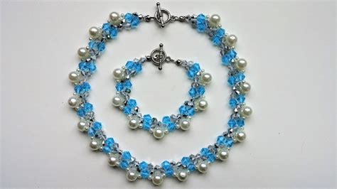 Elegant Handmade Beaded Necklace And Bracelet Beginners Jewelry