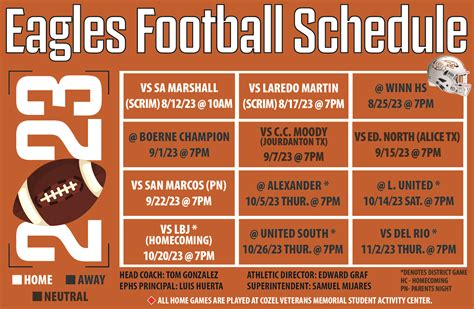 Eagle Pass Eagles 2023 Football Schedule Announced - Eagle Pass ...