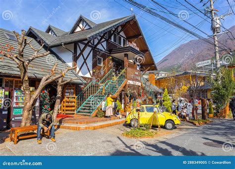 Yufuin A Popular Hot Spring Resort In Oita Japan Editorial Image Image Of Tourist Leaves