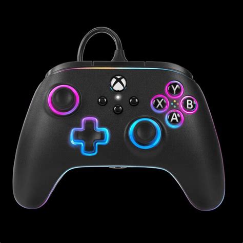 Control Alambrico Xbox One Series Lumectra Powera Tira De Luces Rgb