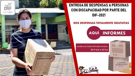 Entrega De Despensas A Personas Con Discapacidad Por Parte Del DIF 2021