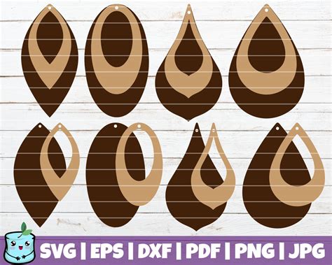 Boucles Doreilles Empil S Svg Couper Des Fichiers Etsy France