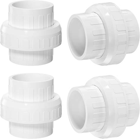 YOUNTHYE 8PCS PVC Union 1 Inch PVC Union Coupling Pipe Fitting Adapter