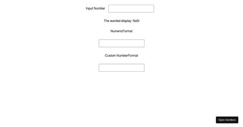 Input Number With Decimal Separators Codesandbox