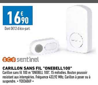 Promo Carillon Sans Fil Onebell Scs Sentinel Chez Brico Cash