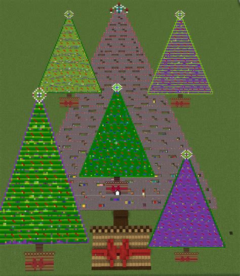 Map-Art Colour Changing Christmas Tree with Twinkling Lights Minecraft Map