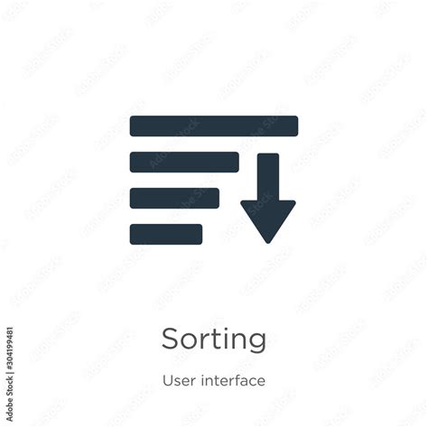 Sorting Icon Vector Trendy Flat Sorting Icon From User Interface