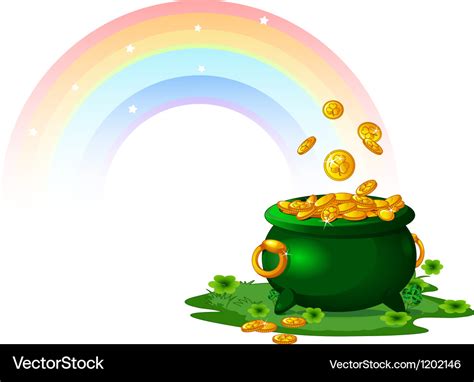 Pot Of Gold Royalty Free Vector Image VectorStock