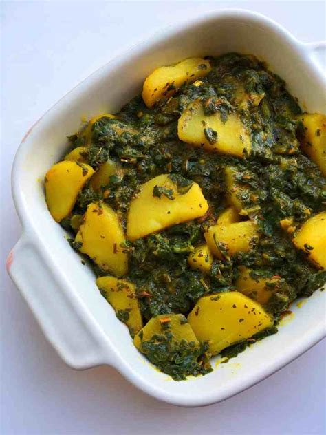 Aloo Palak Recipe Spinach And Potato Curry Fatima Cooks