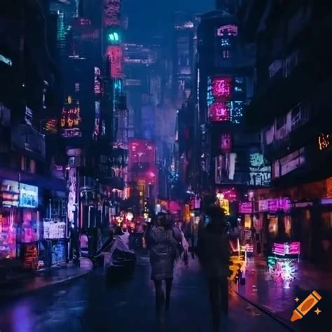 Crowded Cyberpunk Cityscape Of Shanghai On Craiyon