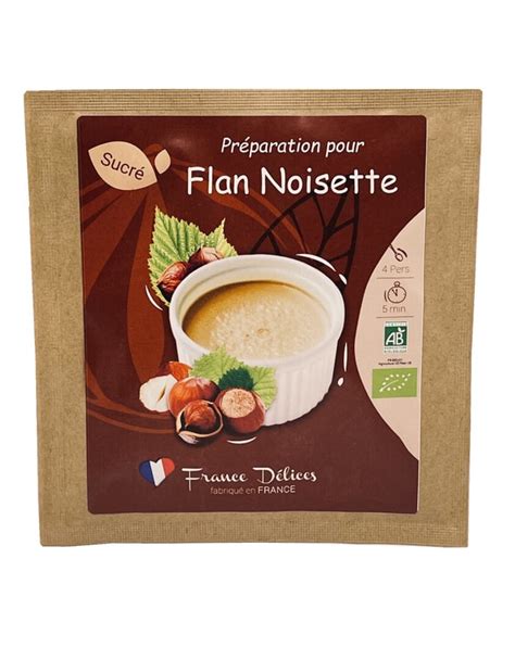 Sachet de préparation pour Flan à la Noisette bio 40g France Délices