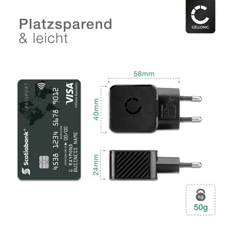 Doppel USB und USB C Ladegerät 20W für iPad Wii Schwarz