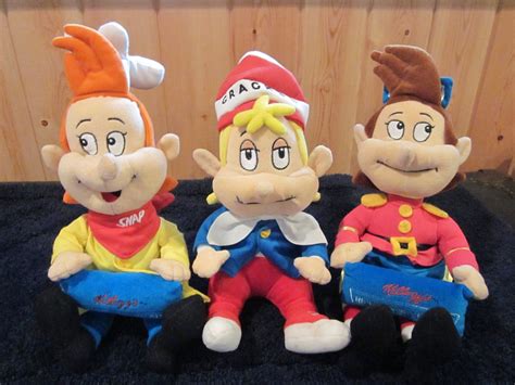 Kellogg's Rice Krispies Snap Crackle Pop Plush Dolls from 1999