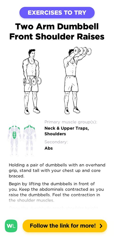 Two Arm Dumbbell Front Shoulder Raises Is A Gym Work Out Exercise That