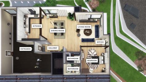 An Aerial View Of A Two Bedroom Apartment