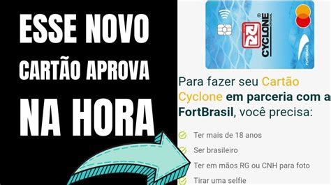 Novo Cartão De Crédito Cyclone Aprova Rápido e Fácil Veja YouTube