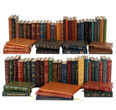 Lot - Large Collection of Leather-Bound Books