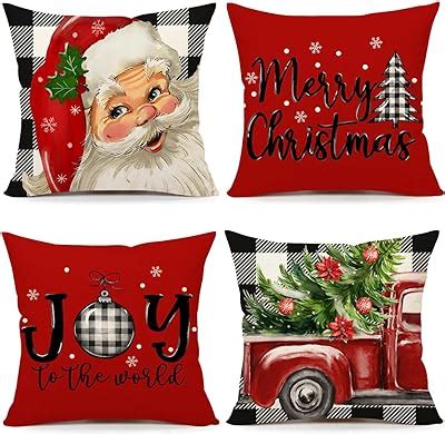 Amazon Newwiee Pcs Merry Christmas Pillow Covers X Inches