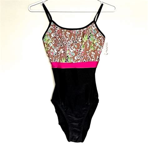 Natalie Dancewear Other Like New Natalie Dancewear Leotard Black Pink Paisley Size S Poshmark