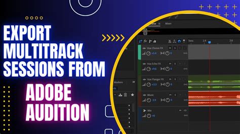 How To Export Multitrack Session From Adobe Audition Youtube