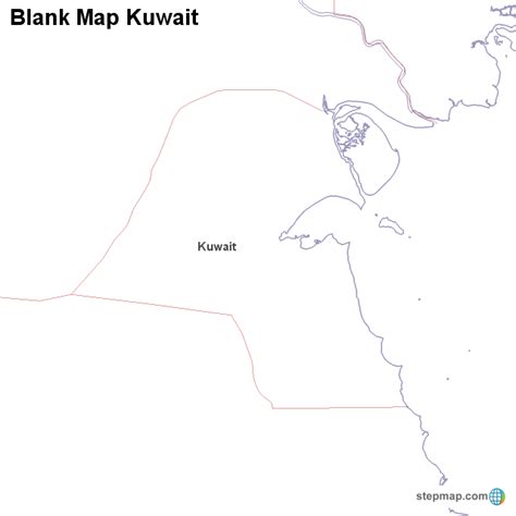 Stepmap Blank Map Kuwait Landkarte F R Kuwait